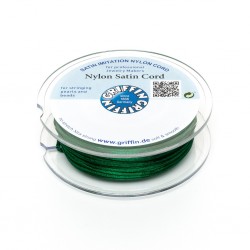 Cordoncino in Raso di Nylon Griffin Verde 1 mm