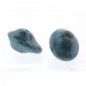 UFO Beads 7 x 11 mm Chalk White Baby Blue Luster - 10 pz