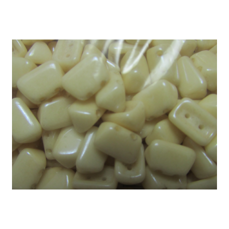 Roofy Beads 5 x 8 mm Chalk Champagne Luster - 20 pz