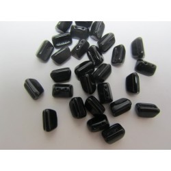Roofy Beads 5 x 8 mm Jet - 20 pcs