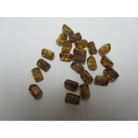 Roofy Beads 5 x 8 mm Crystal Travertin - 20 pz