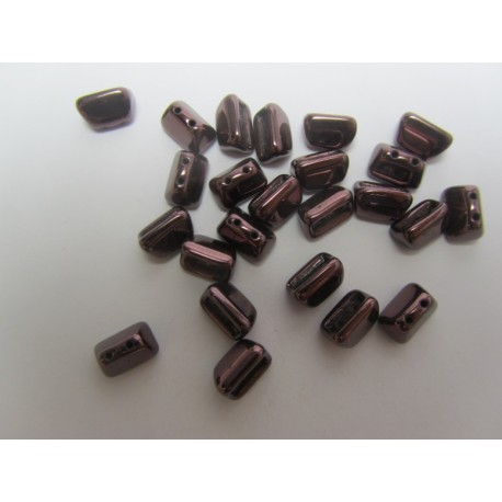 Roofy Beads 5 x 8 mm Jet Lila Vega Luster - 20 pz