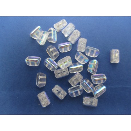 Roofy Beads 5 x 8 mm Crystal AB - 20 pz