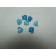 Perle forma Cuore 6 mm Azzurro variegato - 10 pz
