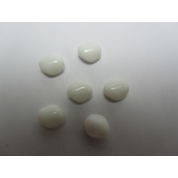 Fancy Beads 12 x 9 mm White - 10 pcs