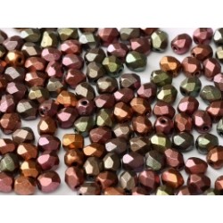 Mezzo Cristallo 4 mm Puprle Iris Gold - 50 Pz