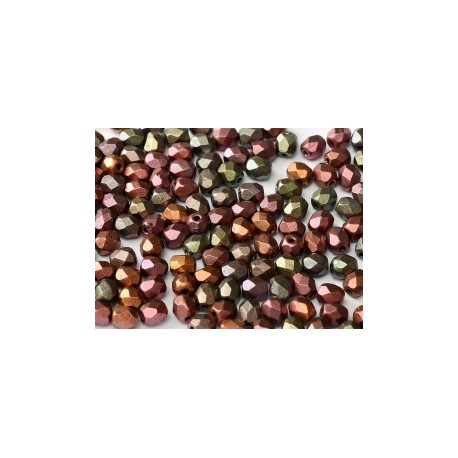 Mezzo Cristallo 4 mm Puprle Iris Gold - 50 Pz