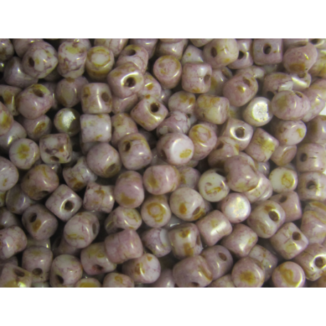 Minos® par Puca® 2,5x3 mm Opaque Mix Rose/Gold Ceramic Look - 5 g