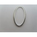 Connettore Ovale 42 x 23 mm Color Argento Anticato -1 pz