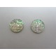 Cabochon Resina Tondo 16 mm White AB - 2 pz