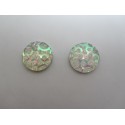Cabochon Resina Tondo 16 mm White/crystal AB - 2 pz