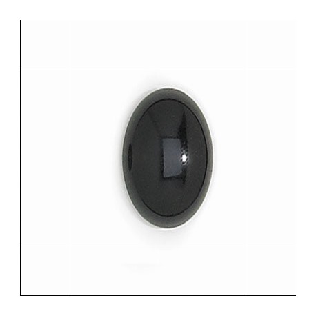 Cabochon Ovale in Vetro 10x8 mm Oqaque Jet - 2 pz