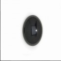 Cabochon Ovale in Vetro 10x8 mm Oqaque Jet - 4 pz