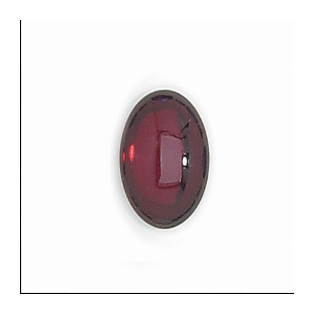 Cabochon Ovale in Vetro 14x10 mm Transp. Garnet - 2 pz