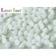 Perline Button Bead 4 mm Chalk White - 20 Pz