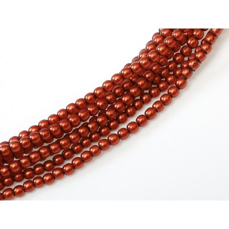 Perle Cerate in Vetro 4 mm Burnt Orange - 50 Pz