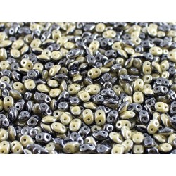 Superduo Duet® 2,5x5 mm Navy/Ivory Luster - 10 g