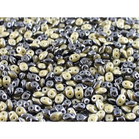 Superduo Duet® 2,5x5 mm Navy/Ivory Luster - 10 g