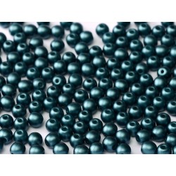 Perle Tonde in Vetro di Boemia 4 mm Pastel Petrol - 50 Pz