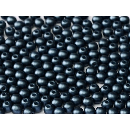 Perle Tonde in Vetro di Boemia 4 mm Pastel Montana Blue - 50 Pz