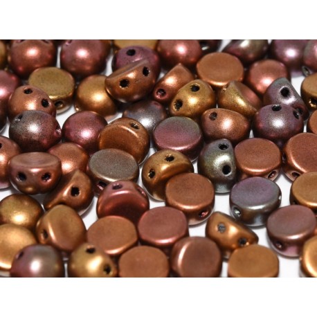 Cabochon Doppio Foro 6 mm Purple Iris Gold - 10 pz