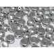 Cabochon Doppio Foro 6 mm Alluminium Silver - 10 pz