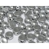 Cabochon Doppio Foro 6 mm Alluminium Silver - 10 pz