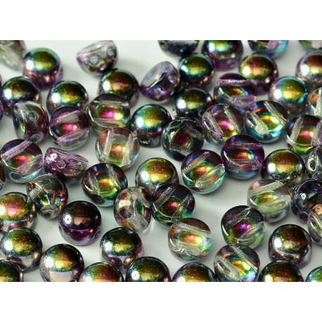 Cabochon Doppio Foro 6 mm Crystal Magic Purple - 10 pz