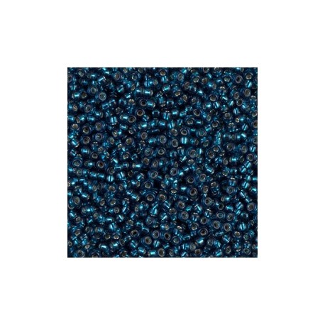 Rocailles Miyuki 11/0 Dyed Silver Lined Blue Zircon - 10 g - cod.1425