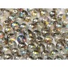 Perle Tonde in Vetro di Boemia 4 mm Crystal Graphite Rainbow - 50 Pz