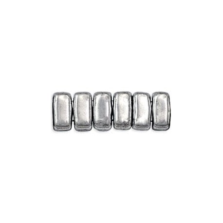 Perline Bricks 3x6 mm Silver - 50 Pz