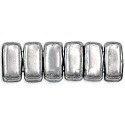 Perline Bricks 3x6 mm Silver - 50 Pz