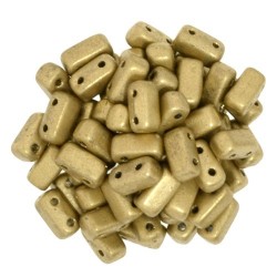 CzechMates Bricks 3x6 mm Matte Metallic Flax - 50 pcs