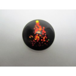 Cabochon Tondo in Vetro diametro 25 mm Soggetto Natalizio - 1 pz