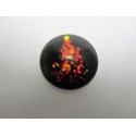 Cabochon Tondo in Vetro diametro 25 mm Soggetto Natalizio - 1 pz