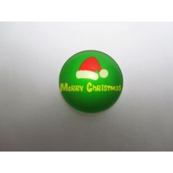 Cabochon Tondo in Vetro diametro 25 mm Soggetto Natalizio - 1 pz