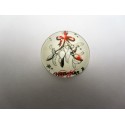 Cabochon Tondo in Vetro diametro 25 mm Soggetto Natalizio - 1 pz