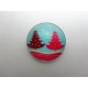Cabochon Tondo in Vetro diametro 25 mm Soggetto Natalizio - 1 pz