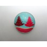 Cabochon Tondo in Vetro diametro 25 mm Soggetto Natalizio - 1 pz
