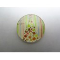 Cabochon Tondo in Vetro diametro 25 mm Soggetto Natalizio - 1 pz