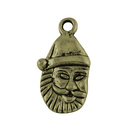 Pendente Babbo Natale 23x12x2 mm, Color Bronzo Anticato - 5 pz