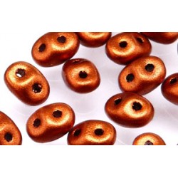 Superduo 2,5x5 mm Matte Metallic Dark Copper - 10 g