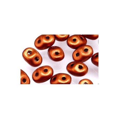 Superduo 2,5x5 mm Matte Metallic Dark Copper - 10 g