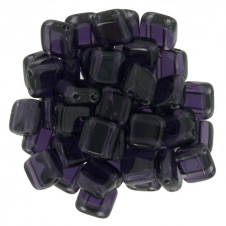 Perline Tile 6 mm Tanzanite- 40 Pz