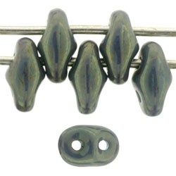 Superduo 2,5x5 mm Luster Topaz/ Pink Turquoise - 10 g