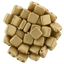 Perline Tile 6 mm Matte Metallic Flax - 40 Pz