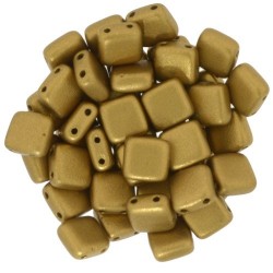 Perline Tile 6 mm Matte Metallic Goldenrod - 40 Pz