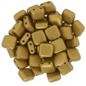 Perline Tile 6 mm Matte Metallic Goldenrod - 40 Pz