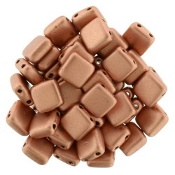 Perline Tile 6 mm Matte Metallic Copper - 40 Pz