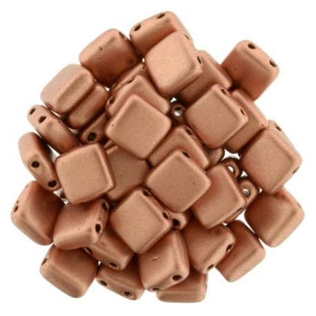 Perline Tile 6 mm Matte Metallic Copper - 40 Pz